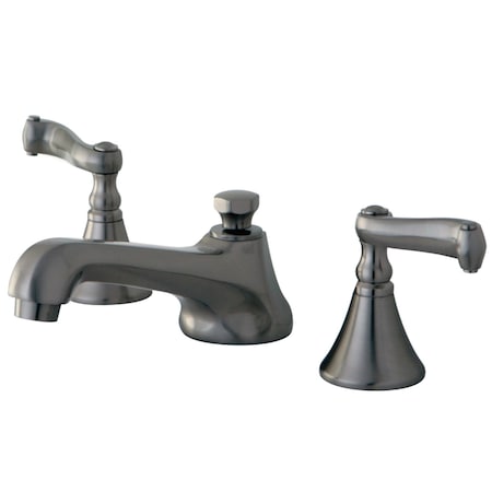 Kingston Brass KS4478FL 8" Widespread Bathroom Faucet, Brushed Nickel KS4478FL